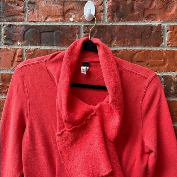 We The Free Womens Medium Orange Cascading Waterfall Cinched Back Cardigan - Picture 2 of 9